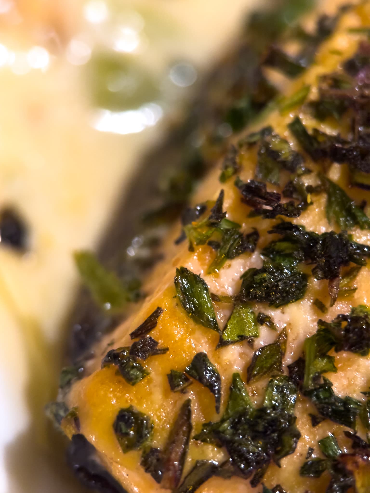 Extreme close-up of iridescent salmon scales